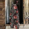 Women's Shoulder Strap Vintage Loose Print Casual Jumpsuit Christmas - Image 19