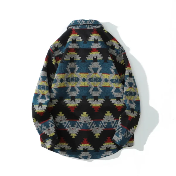 Retro Ethnic Long Sleeved Shirt Men'S Street Loose Fashion Jacket - Image 10