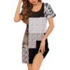 Womens Summer Dresses Short Sleeve Linen Casual T-Shirt Dresses Swing Beach - Image 5
