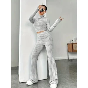 Women's clothing inner with long sleeves and trousers set two-piece set