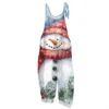 Women's Vintage Casual Print Loose Christmas Jumpsuit Shoulder Strap - Image 2