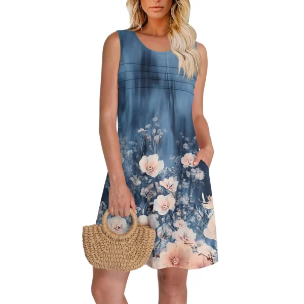 Women's Casual Sundress With Pockets Summer Boho Beach Dress,Holiday Hresses - Image 29