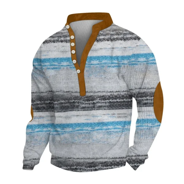 Men's Corduroy Cardigan 6-button Long-sleeved Sweatshirt - Image 28