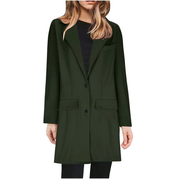 Jacket For Women Casual Plus Size Coat Winter Business  Solid Color Suit Jacket - Image 14