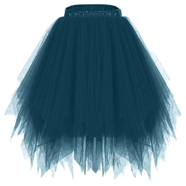 Women's Fashion Solid Color Half Skirt Party Ballet Puff Skirt Mesh Skirt - Image 5