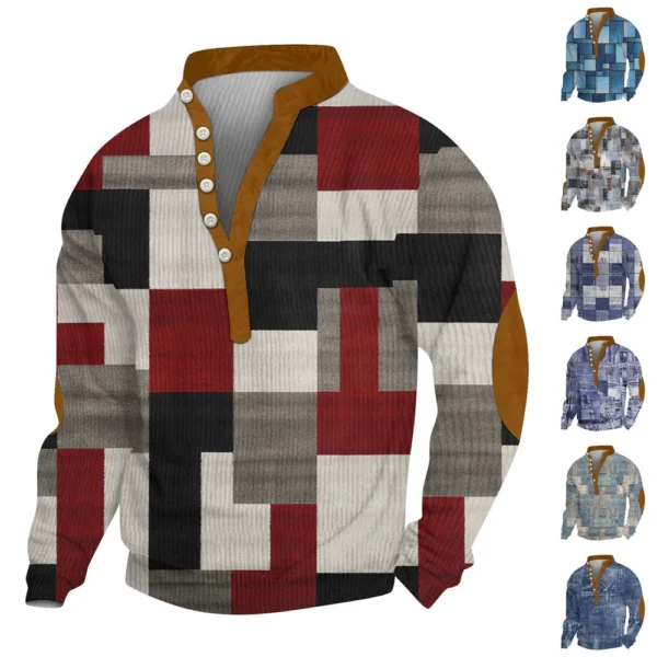 Men's Corduroy Cardigan 6-button Long-sleeved Sweatshirt