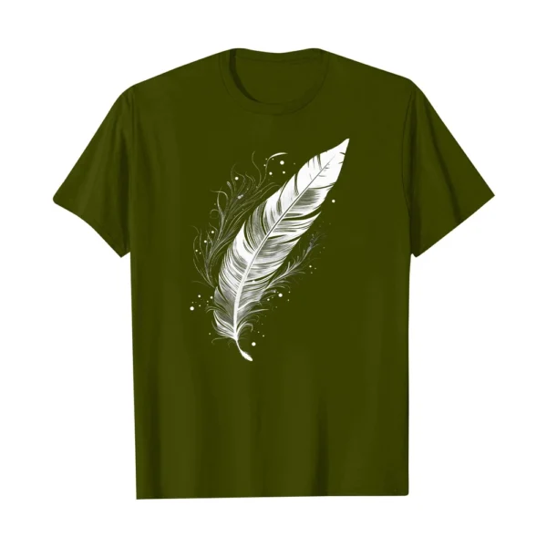 Women's Fashion Printed Casual Pleated Round Short Sleeve T-Shirt Top - Image 11