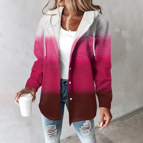 Women's Coat Casual And Fashionable Composite Thick And Warm Printed Hooded - Image 25