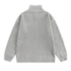 Men'S Loose Stand Up Collar Sweater Knitted Sweater Fashionable Casual Cardigan - Image 11
