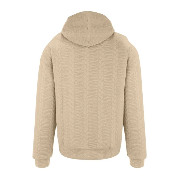 Men's Plus-size Casual Coat Hoodie Long Sleeve Knit Man - Image 10