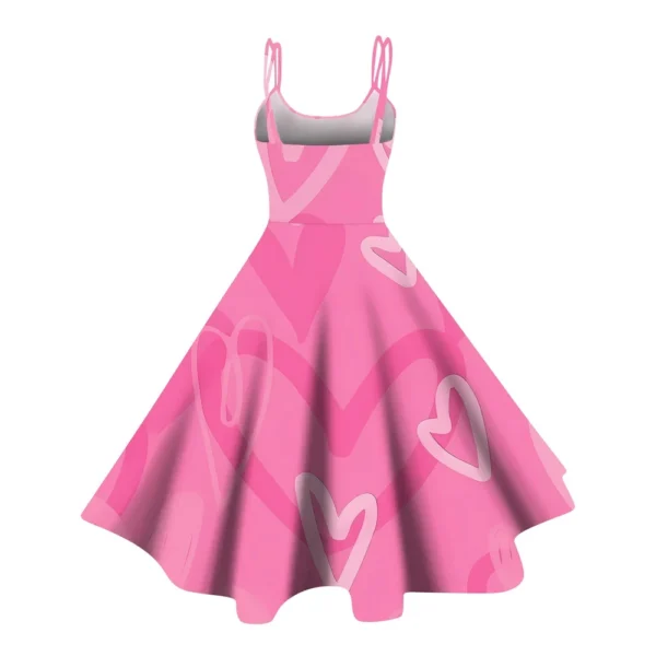 Christmas Ladies Casual Fashion Flower Print Sexy Off Shoulder Punk Retro Skirt - Image 12