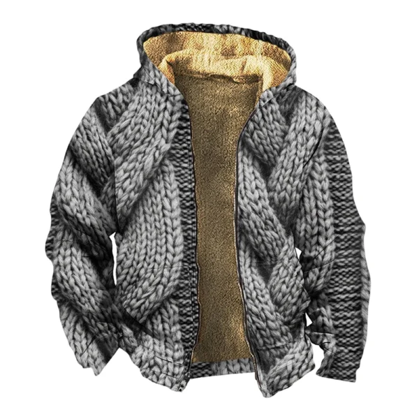 Men's Thickened Button Double Pocket Jacket With Pocket Insert Cotton Jacket - Image 4