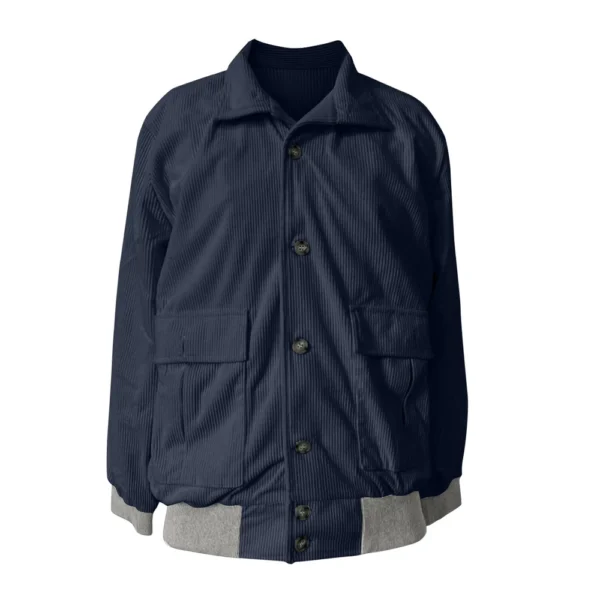 Men's Winter Corduroy Heavy Weight Long Sleeve Fashion Coat Workwear Jacket - Image 17