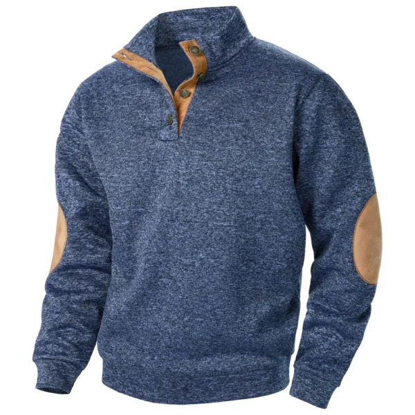 Men's Standing Collar Sweatshirt Is Outdoor Casual Sweaters Tops - Image 31