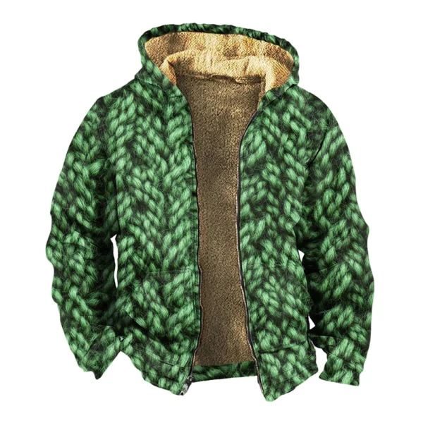 Men's Thickened Button Double Pocket Jacket With Pocket Insert Cotton Jacket - Image 20