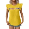 Women's Loose Daily Printed Casual Round Neck Fashion Short Sleeved T-Shirt - Image 7