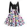 Women's Fashion Round Neck Casual Slim  Printed Long Sleeve Dresses - Image 19