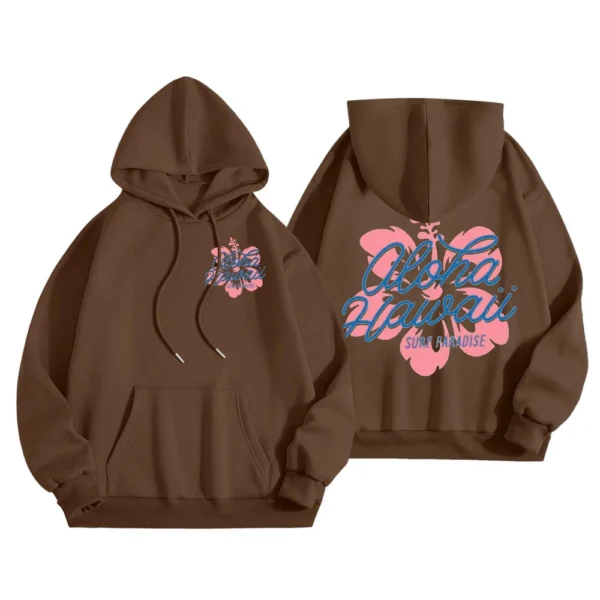 Women's Fashion Lightweight Long Sleeve with Pockets Pullover Hoodies - Image 9