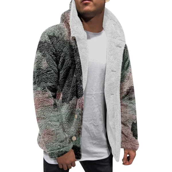Men'S Winter Zipper Hooded Fleece Sweatshirt With Patch Pocket Casual Jacket - Image 23