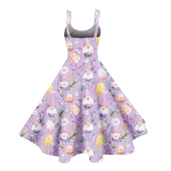 Women's Easter Printed Loose Fashion Dresses Casual Sundresses Summer Dress - Image 11