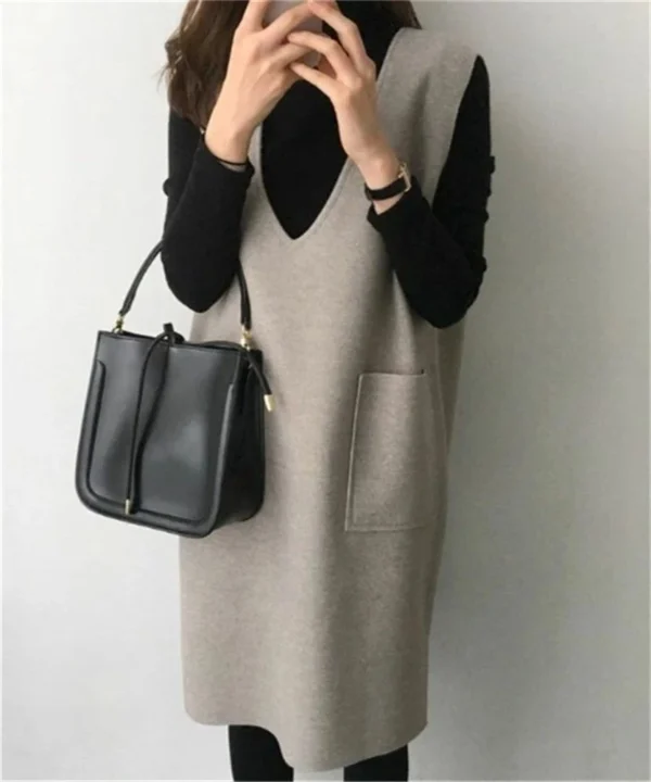 Vest women solid color loose dress women - Image 18