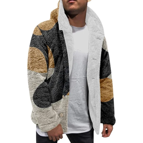 Men'S Winter Zipper Hooded Fleece Sweatshirt With Patch Pocket Casual Jacket - Image 17