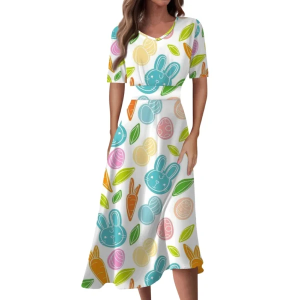 Women's Printed Summer Loose Casual Easter Fashion Sundresses Dresses Dress - Image 29