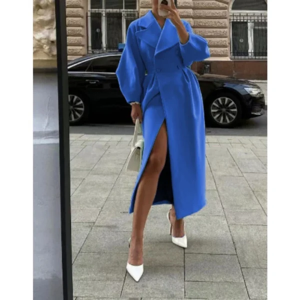 Women's lapel woolen jacket - Image 18