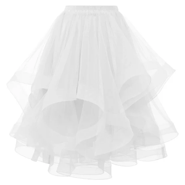 Women's Casual Solid Color Mesh Skirt Latin Dance Skirt Ballet Fish Tail Mid - Image 29