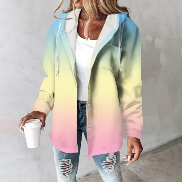 Women's Coat Casual And Fashionable Composite Thick And Warm Printed Hooded - Image 37