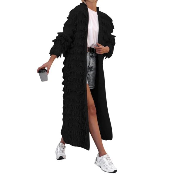 Women's 2024 Fashion Casual Open Front Chunky Cable Knit Sweaters Coats - Image 17
