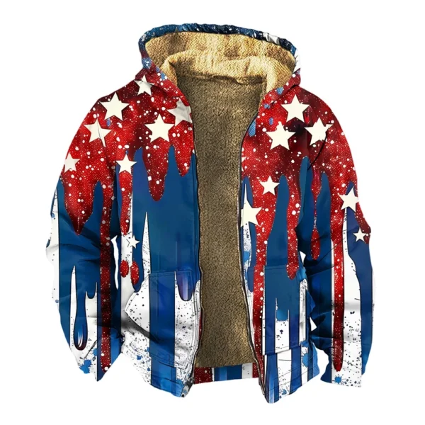 Men's Warm Zip Up Sweatshirt Fleece Thick Winter Hoodie Heavyweight Coats. - Image 13