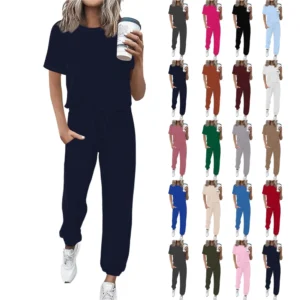Women's 2 Piece Jogging Tracksuit Long Sleeve Sweatpants Outfits Lounge Sets