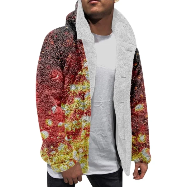 Men'S Winter Zipper Hooded Fleece Sweatshirt With Patch Pocket Casual Jacket - Image 19