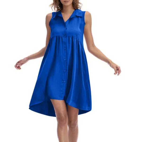 Women's Dresses Sleeveless Front Short Back Length Casual Dresses - Image 4