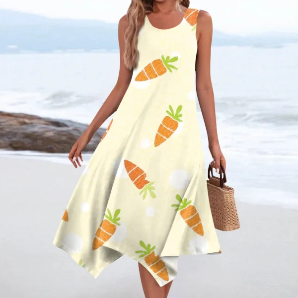 Women's Dresses Easter Sundresses Loose Printed Fashion Casual Summer Dress - Image 25