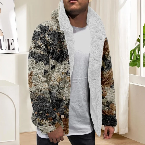 Men'S Winter Zipper Hooded Fleece Sweatshirt With Patch Pocket Casual Jacket - Image 25
