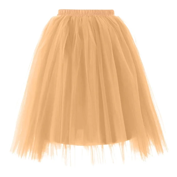Women's Fashion Solid Color Half Skirt Party Ballet Puff Skirt Five Layer Mesh - Image 14