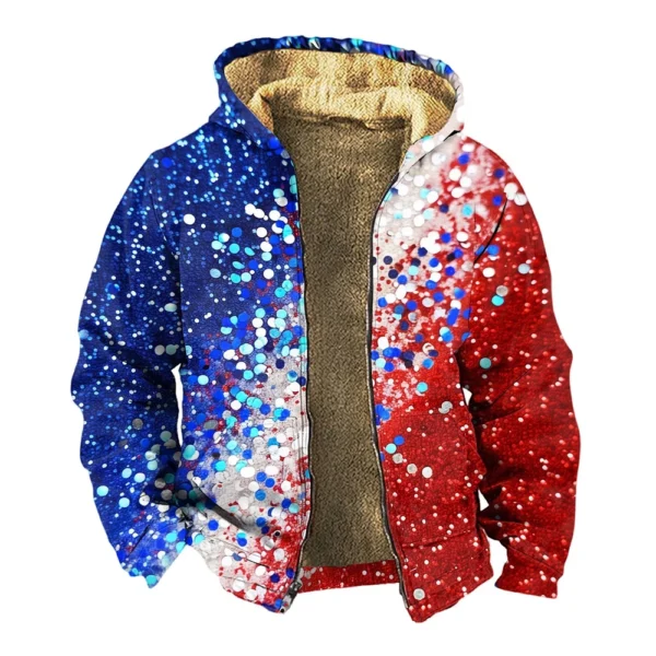 Men's Thickened Button Double Pocket Jacket With Pocket Insert Cotton Jacket - Image 3