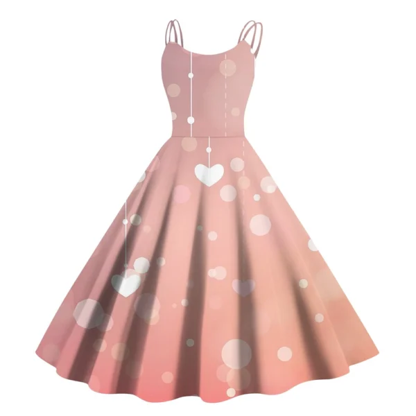 Christmas Ladies Casual Fashion Flower Print Sexy Off Shoulder Punk Retro Skirt - Image 20