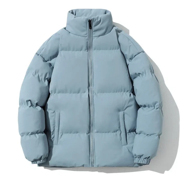 Men's stand collar thick coat thermal - Image 4