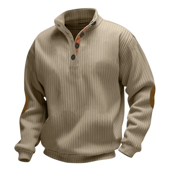 Spring And Men's Standing Collar Sweatshirt Is Outdoor Casual Sweaters Tops - Image 5