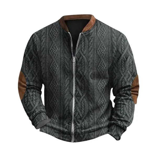 Men's Retro Casual Gradient Printed Sweatshirt - Image 9
