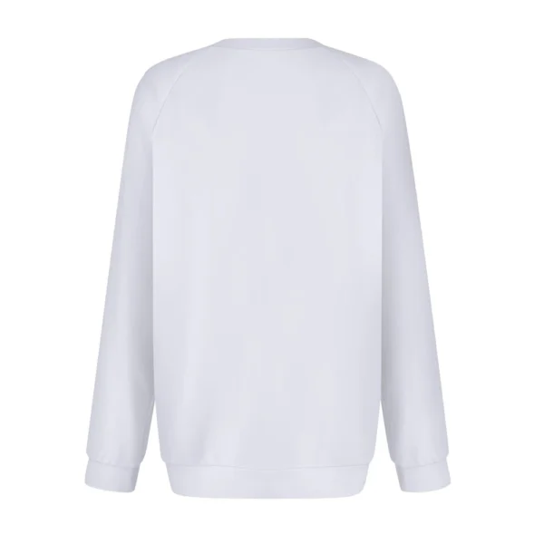 Women's Fashion Sweatshirt V-neck Long Sleeve Solid Color Casual Loose Pullover - Image 11