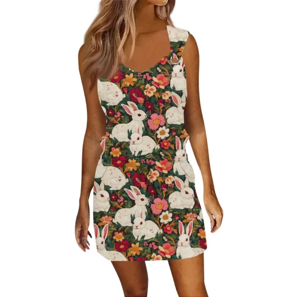 Women's Loose Fashion Casual Sundresses Summer Easter Dresses Printed Dress - Image 2