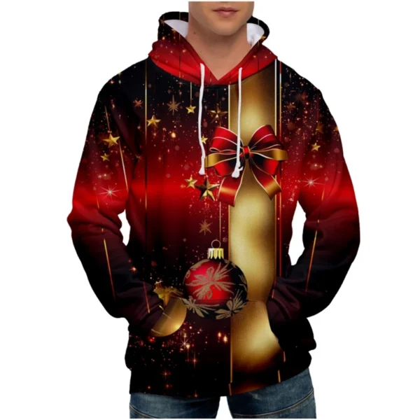 Men's Loose Printed Hooded Sweatshirt Men's Casual Fashion Sports Sweatshirt - Image 20