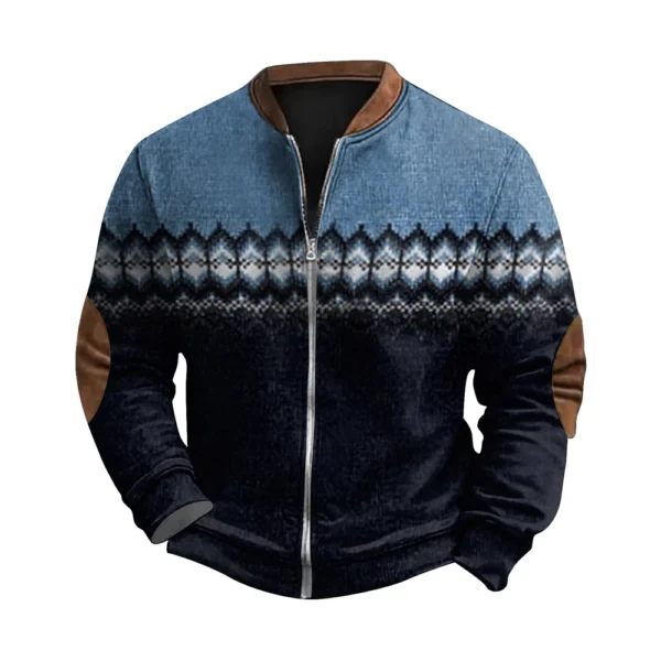 Men's Retro Casual Gradient Printed Sweatshirt - Image 4