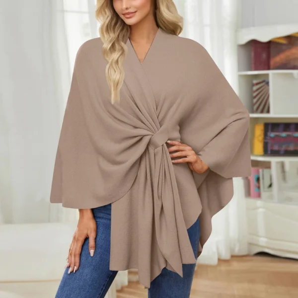 Women's Elegant Shawl Wraps Soft Open Front Sweater For Spring Fall Winter - Image 22