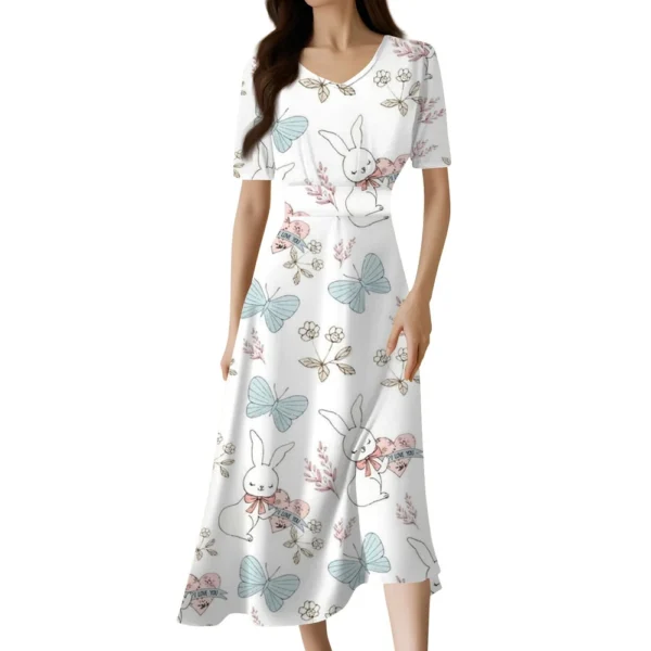 Women's Printed Summer Loose Casual Easter Fashion Sundresses Dresses Dress - Image 9