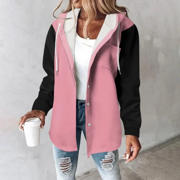 Women's Coat Casual And Fashionable Composite Thick And Warm Printed Hooded - Image 22